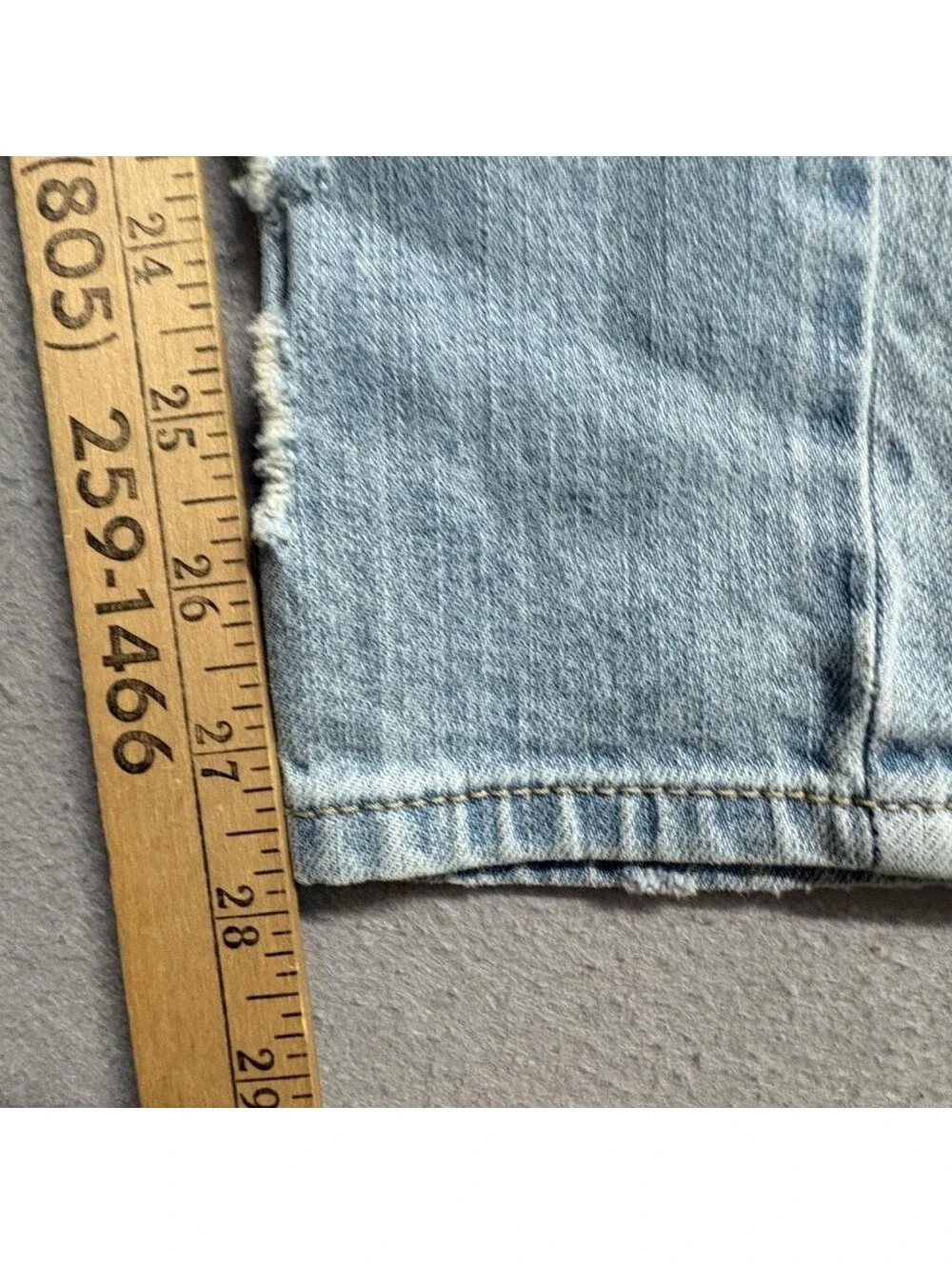Empyre Verge Mens Distressed Skinny Jeans Size 30 Light Wash Ripped Denim